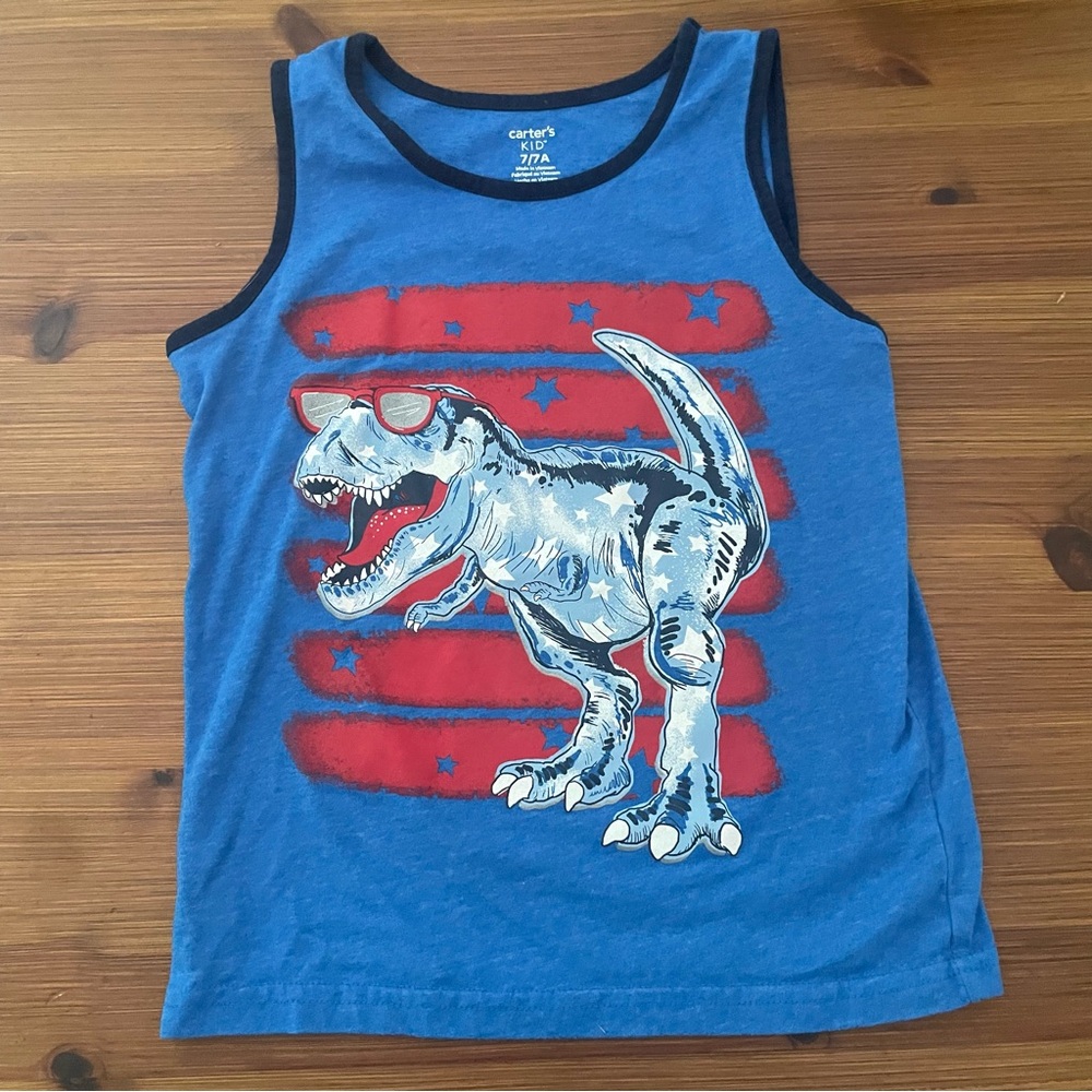 4/$13 Carter’s Dinosaur Tank Top - Size 7